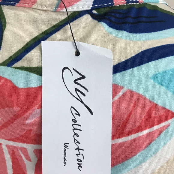 NEW NY Collection Sleeveless Floral Top 1X - Picture 5 of 8